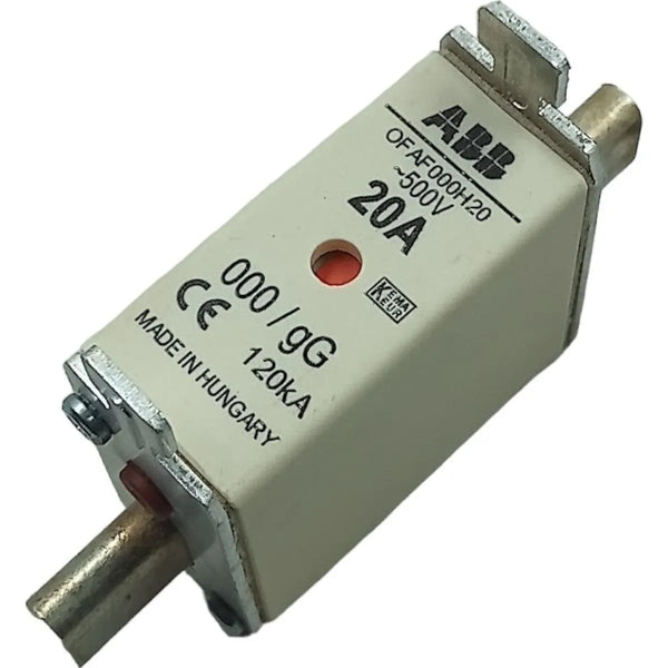 Fusível NH000 gG ABB OFAF000H20 20A 500v 120kA - Cabo Eletro