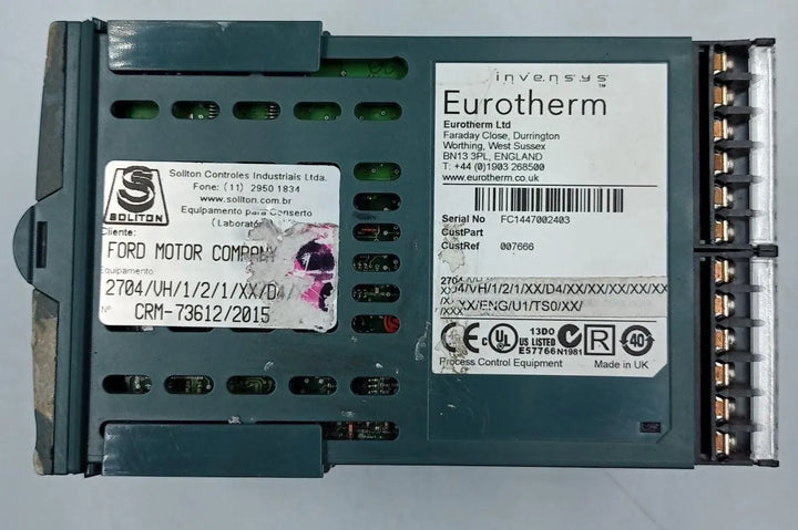 Controlador de Temperatura EuroTherm 2074/VH/1/2/1/XX/D4/XX/ - Cabo Eletro