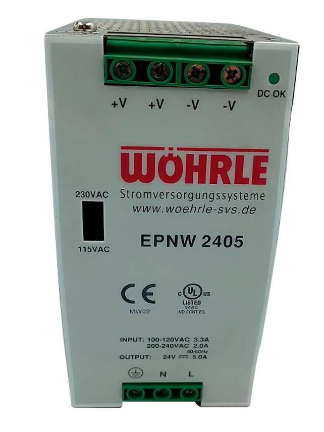 Fonte de Alimentação Wohrle Epnw 2405 100/240x24v - Cabo Eletro