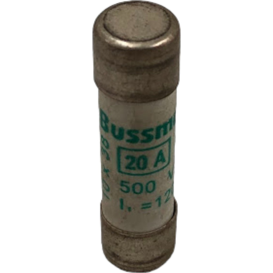 Fusível Cartucho 10x38mm BUSSMANN 20A 500v 120kA KIT 20 - Cabo Eletro