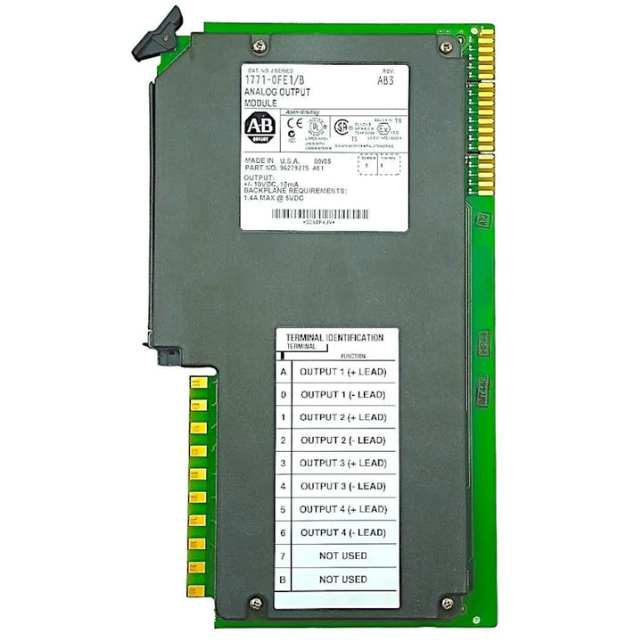 Módulo de Saída Allen-Bradley 1771-0FE1/B +/-10Vdc 10mA - Cabo Eletro