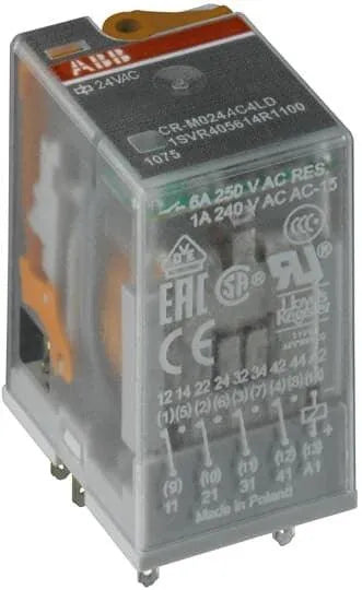 Relé de Interface ABB CR-M024AC2L 1SVR405611R0100 24v AC - Cabo Eletro