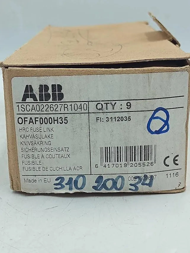 Fusível ABB OFAF000H35 35A 500V 120kA 000 / gG Kit 3 pçs - Cabo Eletro