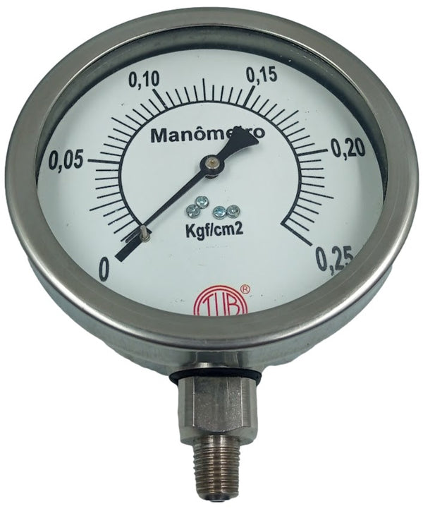 Manômetro TUB 0-0,25Kgf/cm² 1/4NPT DN 130mm