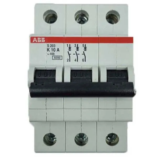 Disjuntor Tripolar ABB S203 K 10A 2CD S253 001 R0427 - Cabo Eletro