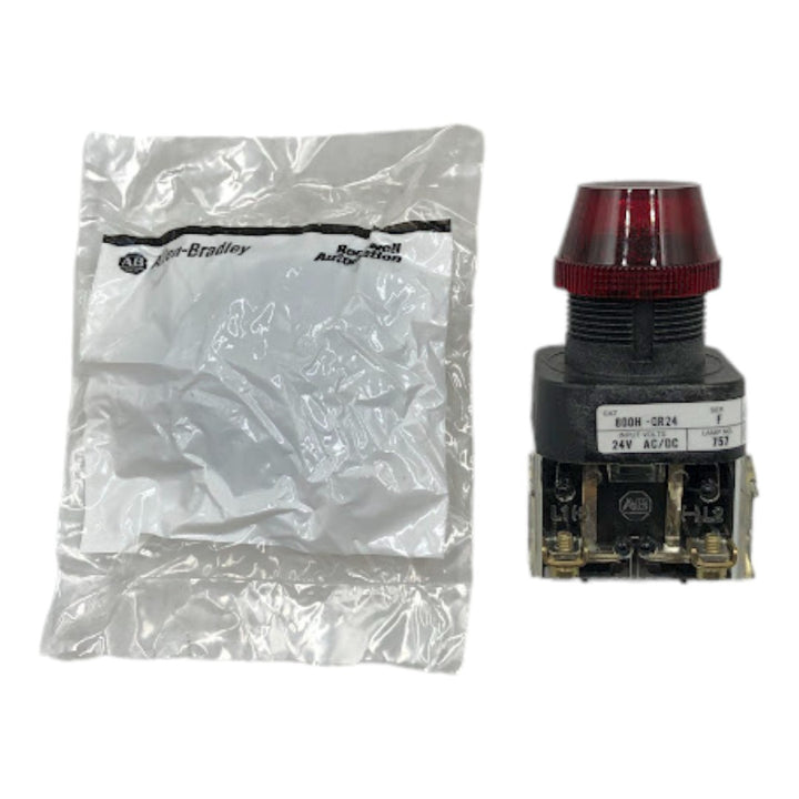 Luz Piloto Vermelha Allen-Bradley 800H-QR24 24v 30mm - Cabo Eletro
