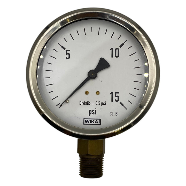 Manômetro WIKA 90mm 0 a 15Psi 1/2NPT - Cabo Eletro