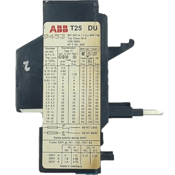 Relé de Sobrecarga ABB T25DU 0,63-1A 660v - Cabo Eletro