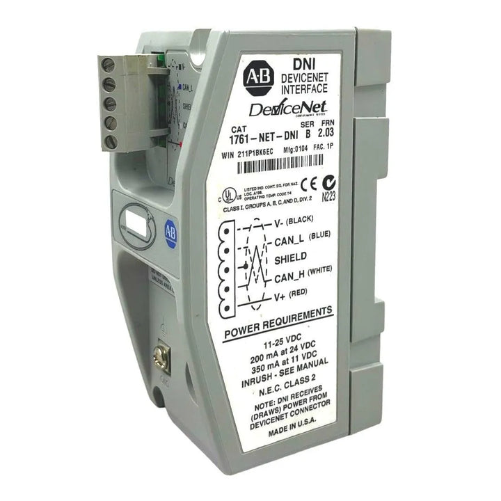 Módulo de Comunicação Allen-Bradley 1761-NET-DNI B 11-25VDC - Cabo Eletro