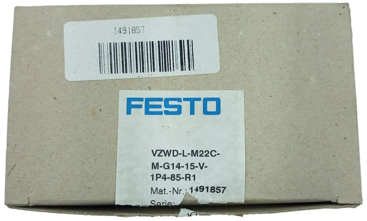 Válvula Solenoide Festo VZWD-L-M22C-M-G14-15-V-1P4-85-R1 - Cabo Eletro