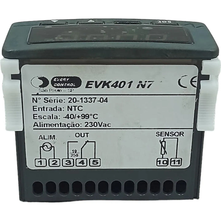 Controlador Digital de Temperatura Every Control EVK401 N7 - Cabo Eletro