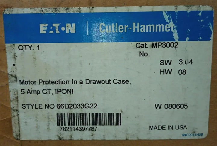 Relé de Proteção do Motor Cutler-Hammer MP-3000 66D2033G22 - Cabo Eletro