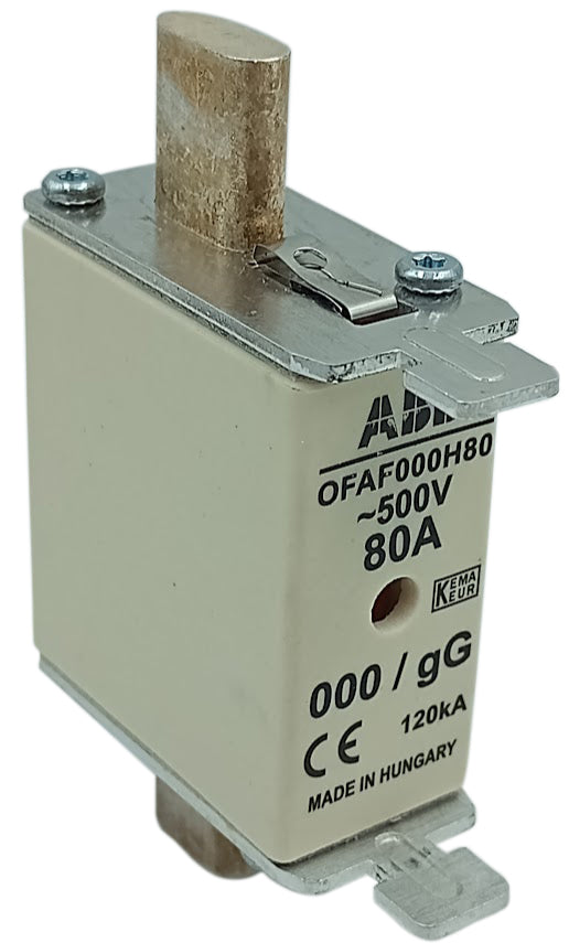 Fusível ABB OFAF000H80 80A 500v 000 / gG 120kA - Cabo Eletro