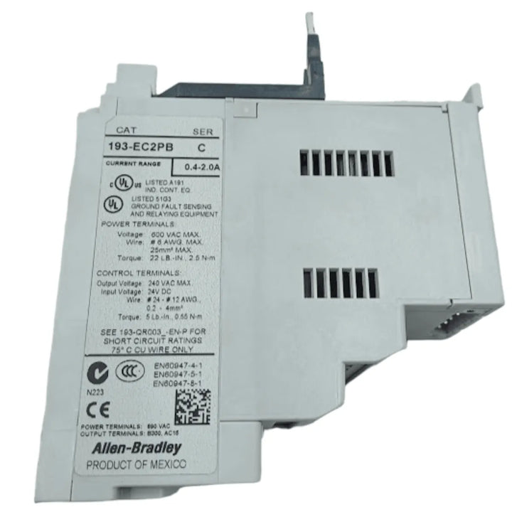 Relé de Sobrecarga Allen Bradley 193-EC2PB 0,4-2,0A - Cabo Eletro