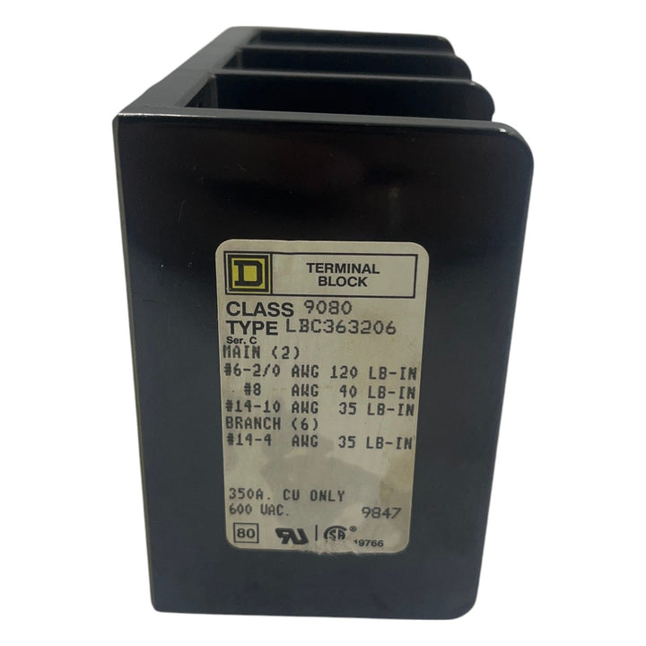 Bloco Terminal SQUARE D LBC363206 350A 600v 3 Polos. - Cabo Eletro
