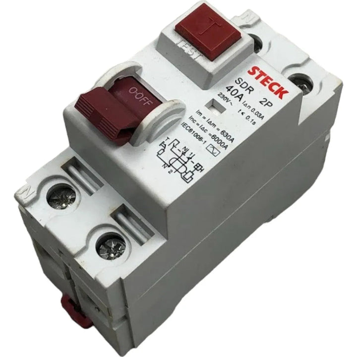 Interruptor Diferencial Steck SDR24030 2P 40A 30mA 230v - Cabo Eletro