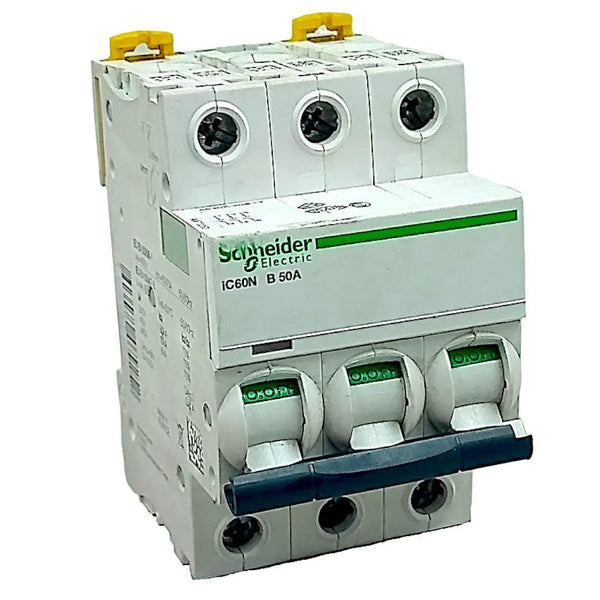 Disjuntor Tripolar Schneider IC60N B Curva B 50A 400V 6Ka - Cabo Eletro