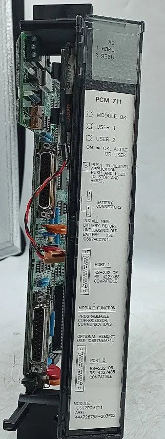 Módulo Coprocessador PCM Ge Fanuc IC697PCM711V - Cabo Eletro