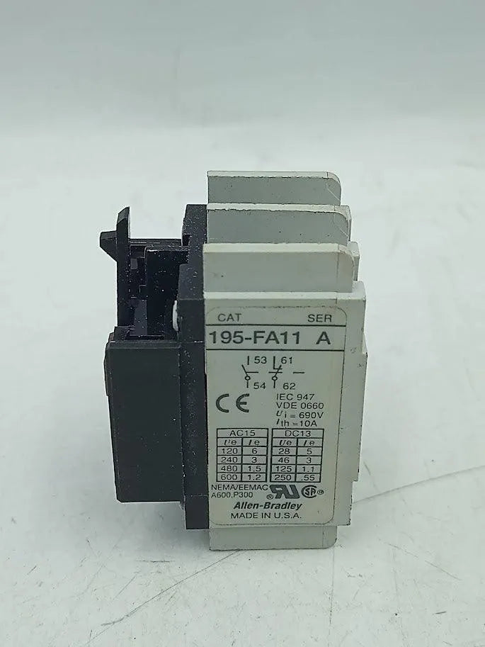 Bloco de Contato Auxiliar Allen Bradley 195-FA11 A 10A 690V - Cabo Eletro