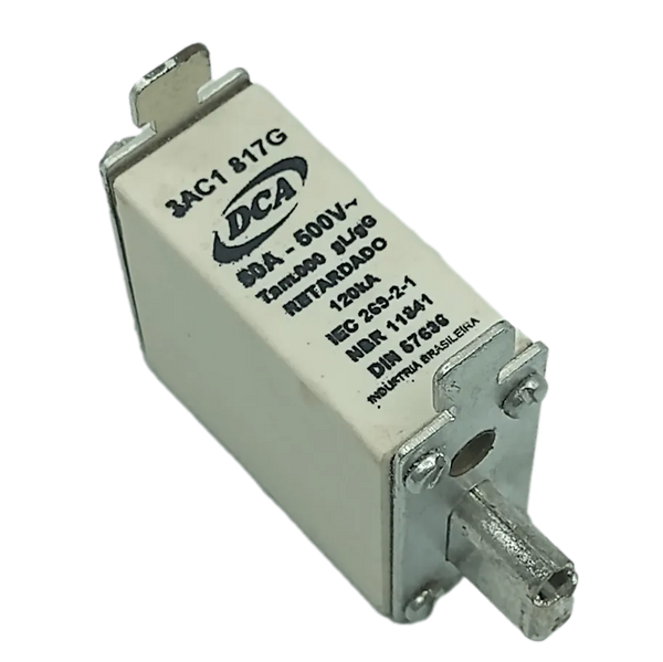 Fusível Retardado DCA 3AC1 817G 50A 500V 120kA gL/gG - Cabo Eletro