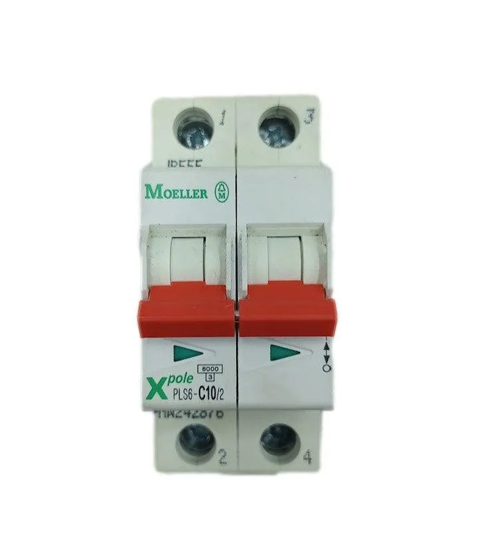 Disjuntor Bipolar Moeller PLS6-C10/2-MW 10A 6kA - Cabo Eletro