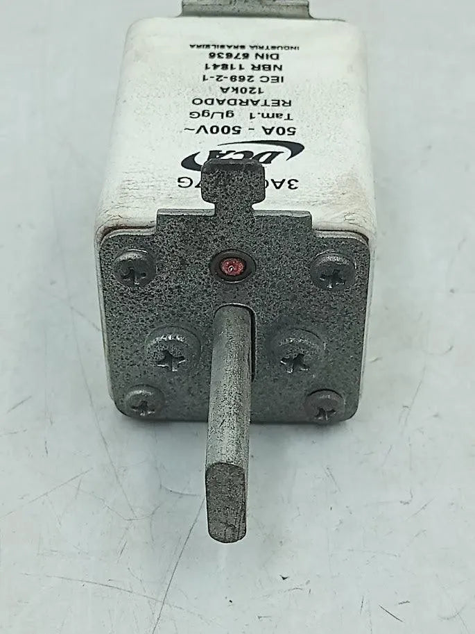 Fusível Retardado DCA 3AC1 217G 50A 500V 120kA gL/gG - Cabo Eletro