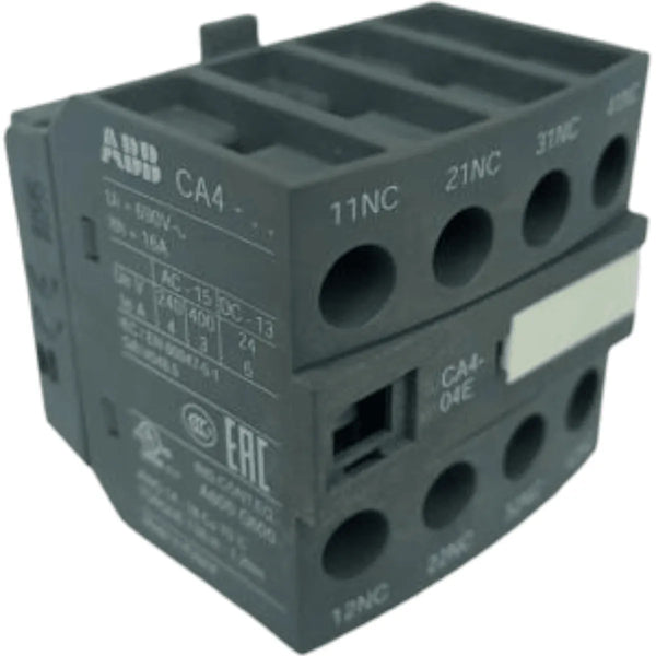 Contator Auxiliar ABB CA4-04E AC-15=3A-400v - Cabo Eletro