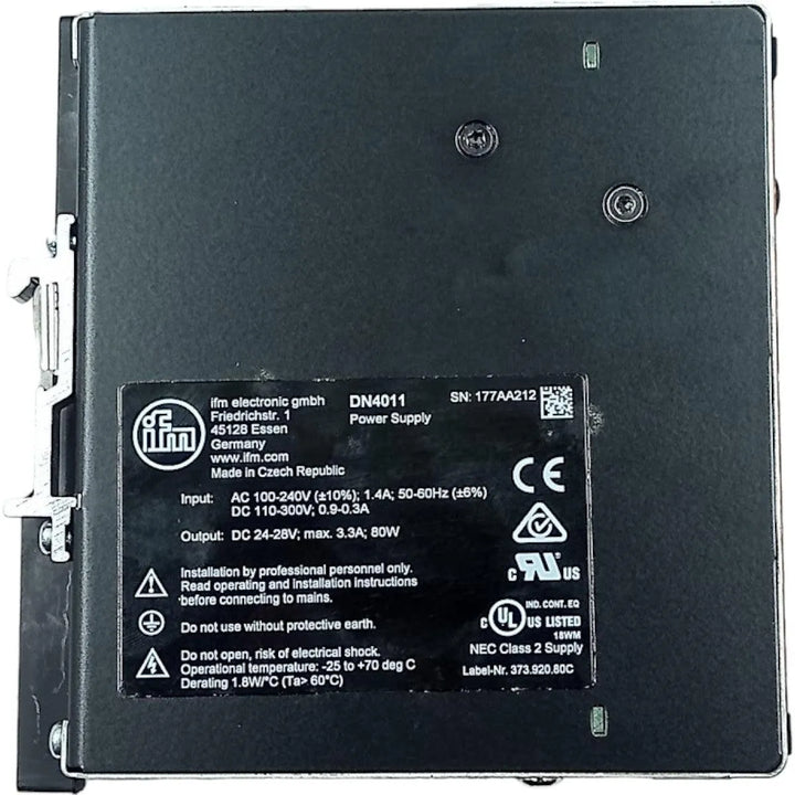 Fonte de Alimentação IFM DN4011 24-28v 3,3A 80W - Cabo Eletro