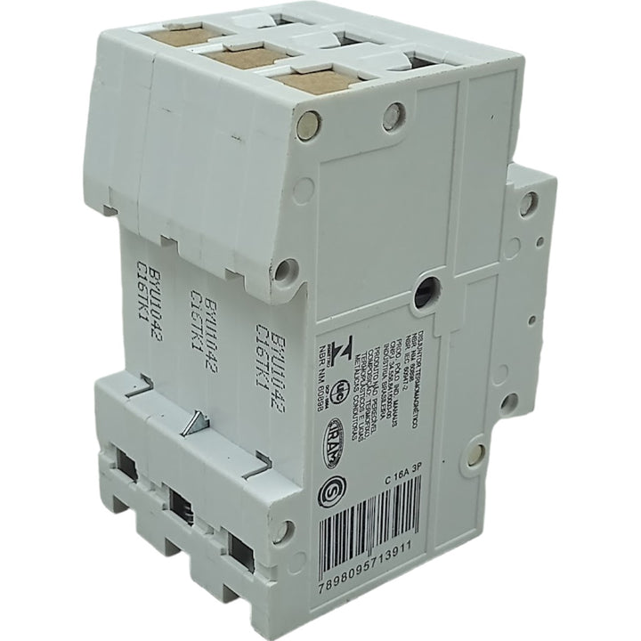 Disjuntor Tripolar Siemens 5SX23 Curva C 16A 400v 6kA - Cabo Eletro