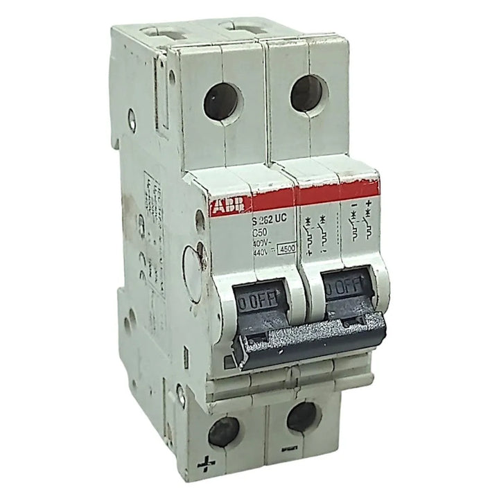 Disjuntor Bipolar ABB S262UC-C50 Curva C 50A 400/440v 4,5kA - Cabo Eletro