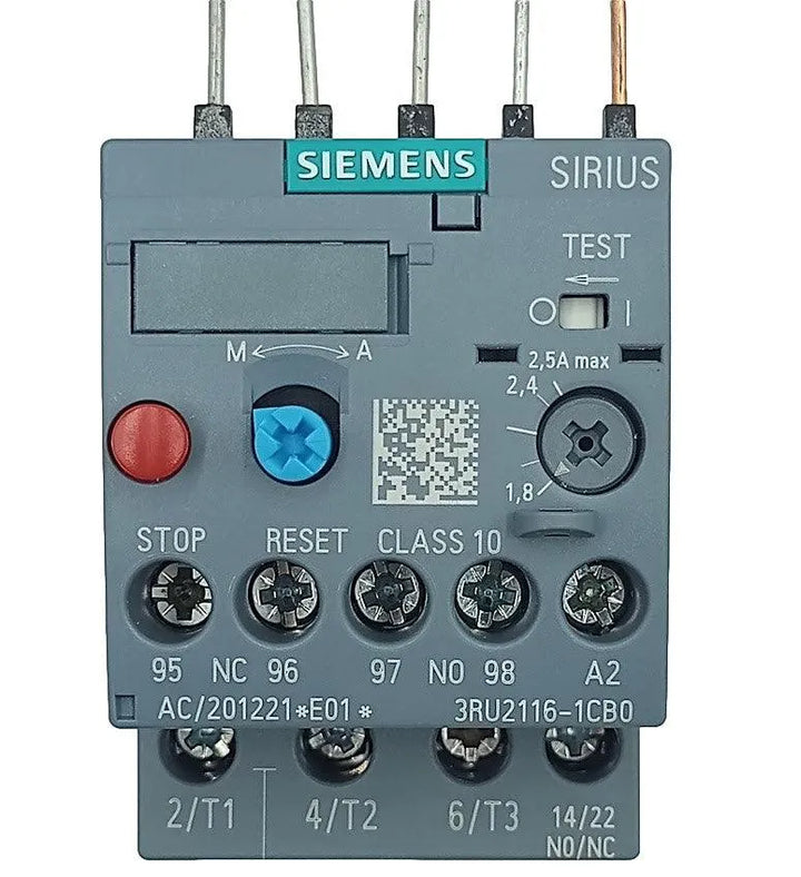 Relé de Sobrecarga Siemens 3RU2116-1CB0 1,8-2,5A 690v 6kV - Cabo Eletro