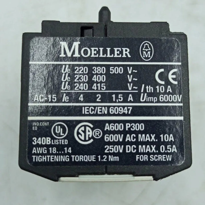 Bloco de Contato Moeller 5x22 Diler 11w10 600vAC 10A - Cabo Eletro