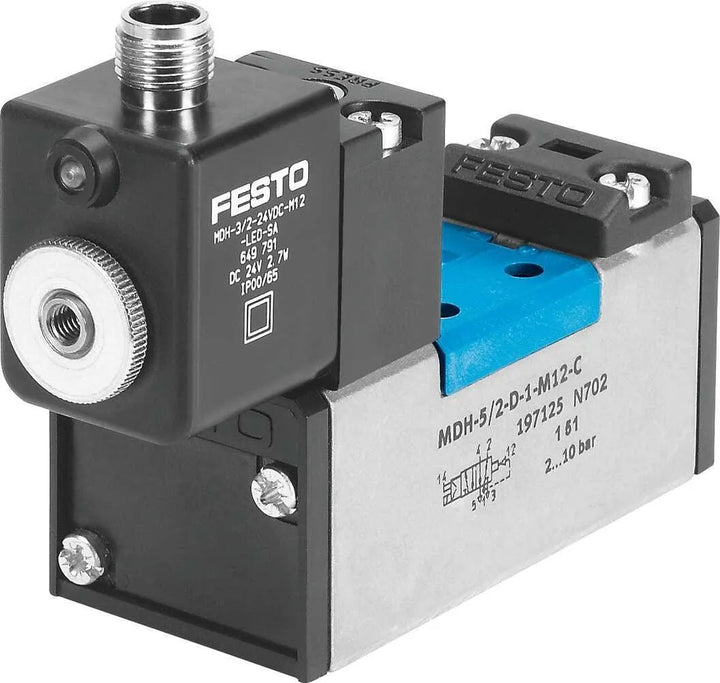 Válvula Solenoide Festo MDH-5/2-D-2-FR-M12-C 533011 - Cabo Eletro