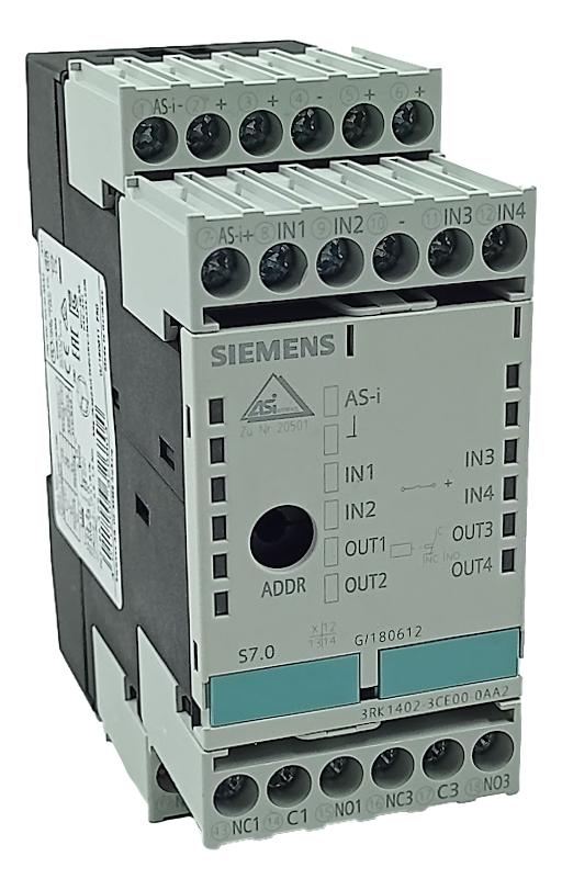 Módulo AS-i SlimLine Siemens 3RK1402-3CE00-0AA2 4 DI/4 RQ - Cabo Eletro