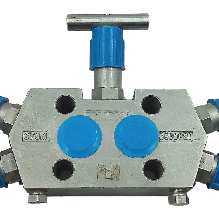 Válvula Manifold 5 Vias 553-8 CF8M 6500PSI - Cabo Eletro