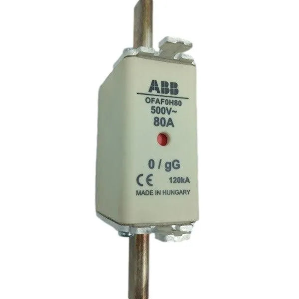 Fusível HRC ABB 1SCA022627R2870 OFAF0H80 500v 80A 120KA 0/gG - Cabo Eletro