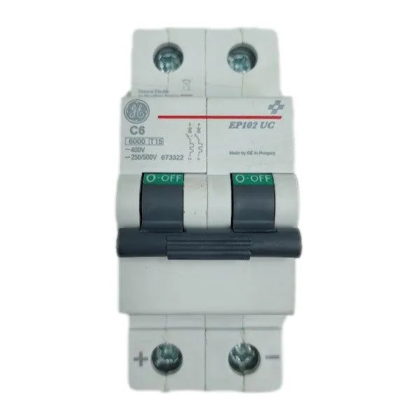 Disjuntor Bipolar GE EP102UCC06 6KA 400V - Cabo Eletro