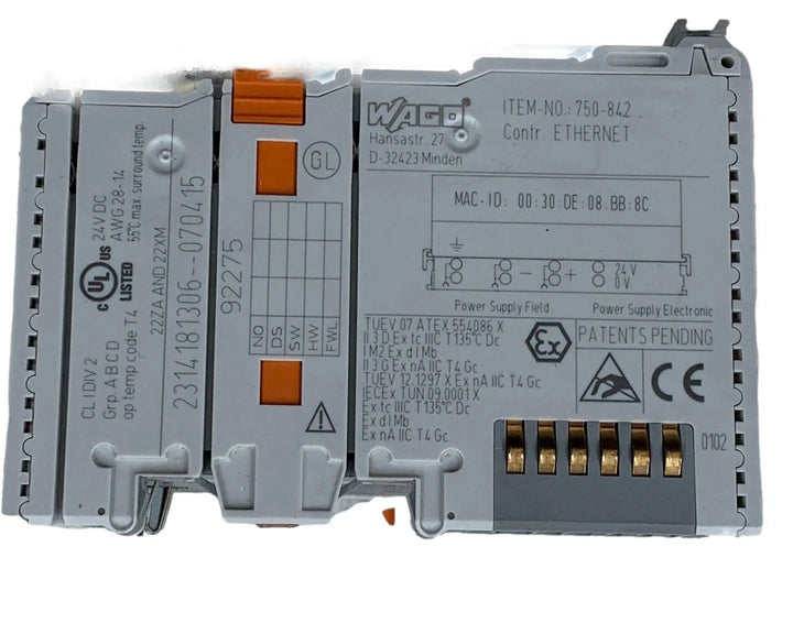 Módulo Controlador de ETHERNET Wago 750-842 24VDC - Cabo Eletro