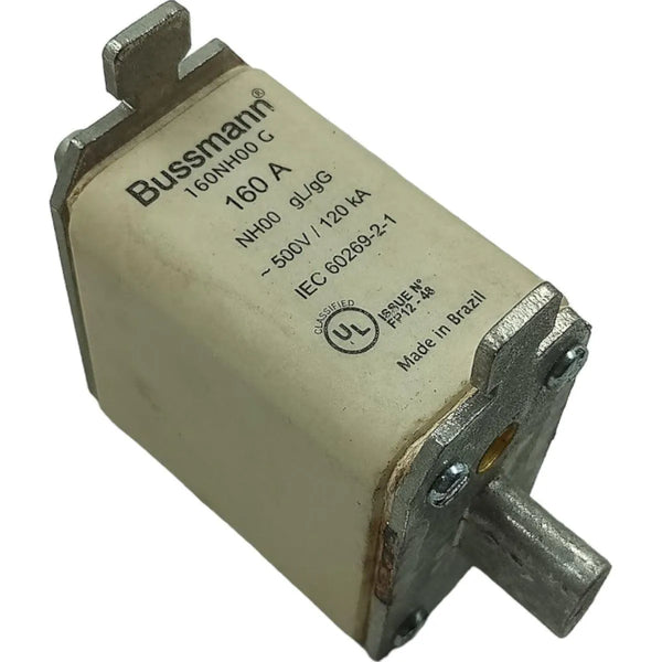 Fusível Bussmann 160 NH00 g 160a 500v 120ka - Cabo Eletro