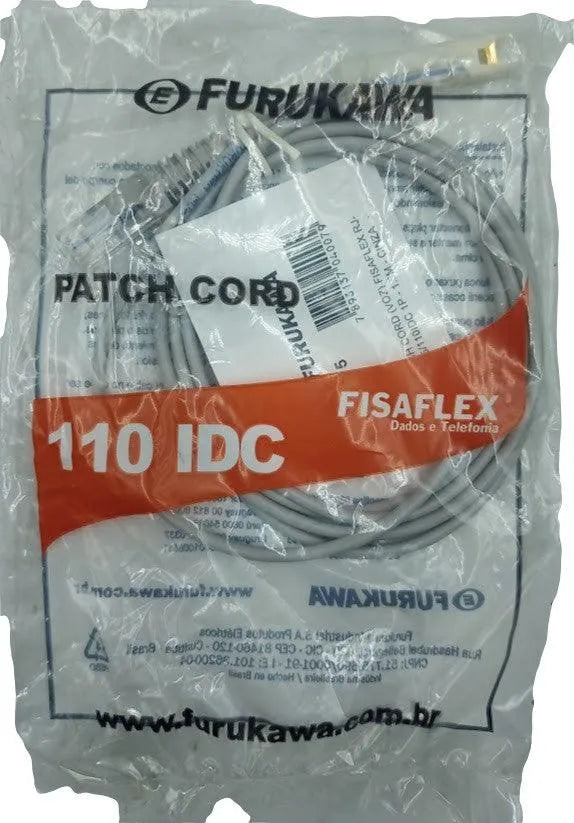 Patch Cord Furukawa 35100275 RJ-45/110IDC 1P-1.5M- 05 PÇS - Cabo Eletro