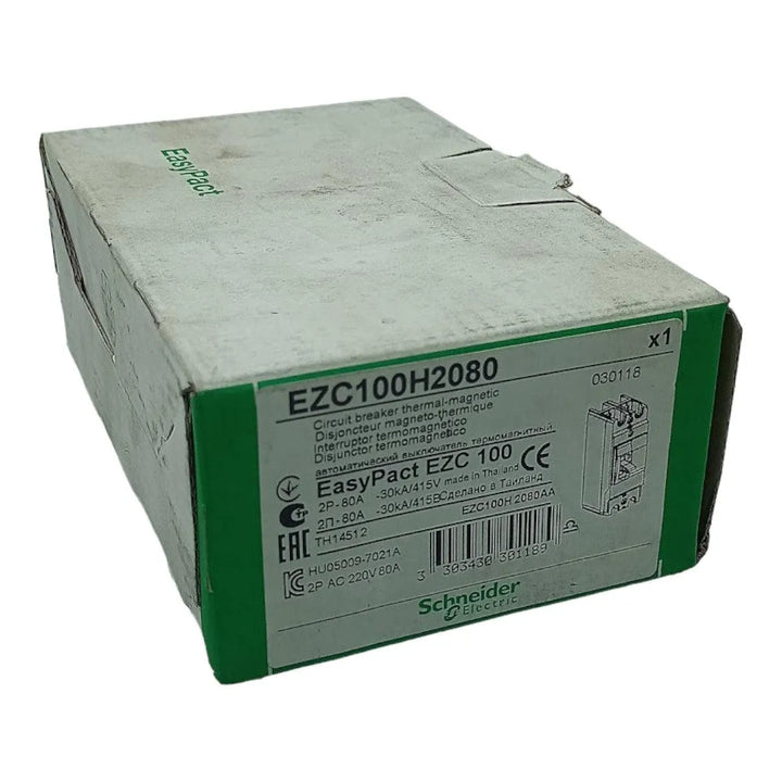 Disjuntor Caixa Moldada Schneider EZC100H2080 80a 415v 2P - Cabo Eletro