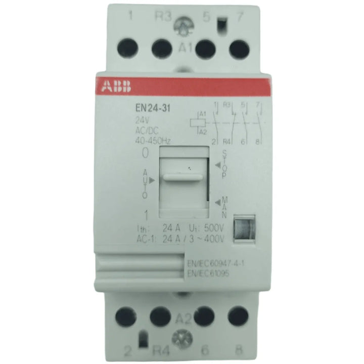 Contator de Instalação ABB EN24-31 24A 400V 24VAC/DC - Cabo Eletro