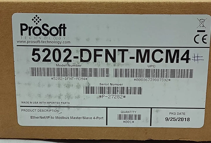 Módulo ModBus ProSoft 5202-DFNT-MCM4 18-32VDC (Usado) - Cabo Eletro