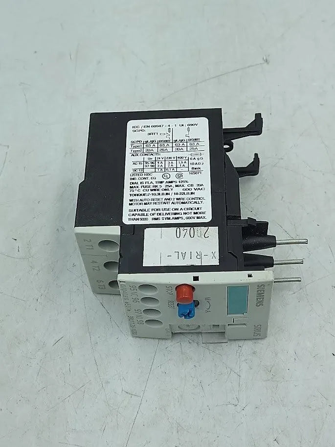 Relé Térmico Siemens 3RU1126-1GB0 4,5/6,3A - Cabo Eletro