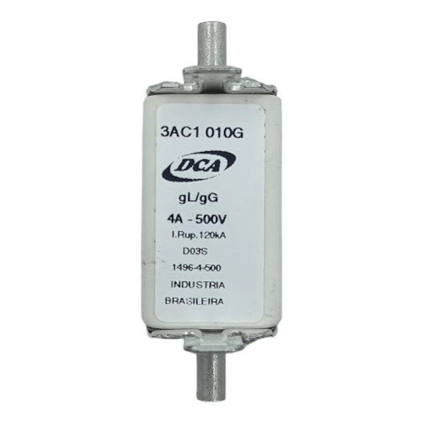 Fusível gL/gG Dca 3AC1 010G 4A 500V 120kA - Cabo Eletro