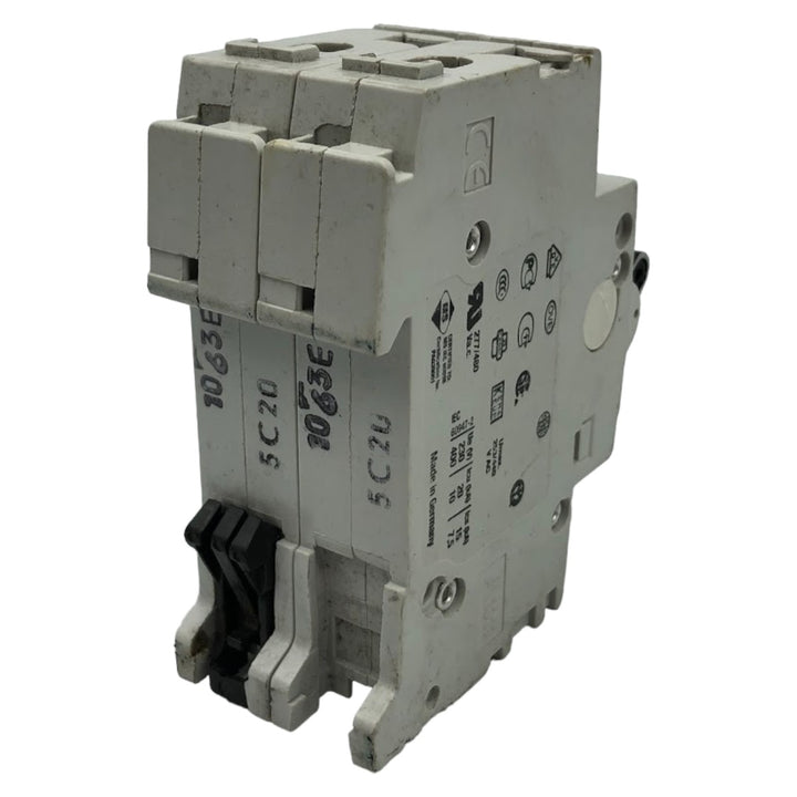 Disjuntor Bipolar ABB S202-C20 Curva C 20A 400v 6kA - Cabo Eletro