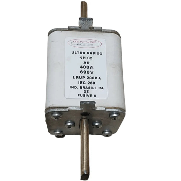 Fusível Ultra Rápido Dekfuse NH 02 AR 690V 400A 200KA - Cabo Eletro