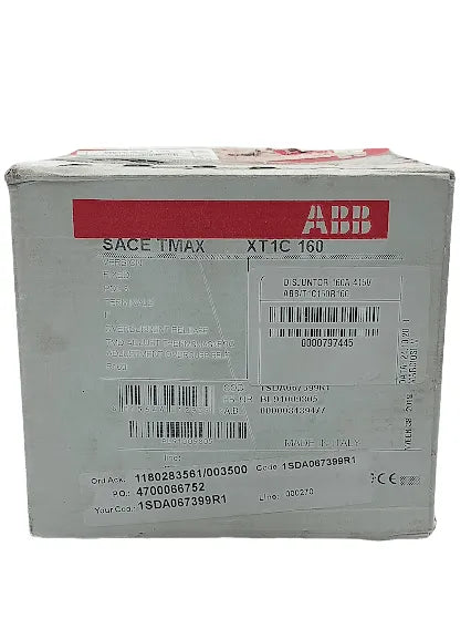 Disjuntor Caixa Moldada ABB SACE TMAX XT1C 160 1SDA067399R1 - Cabo Eletro