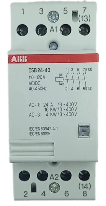 Contator Modular ABB ESB24-40 GHE3991102R0004 110-127v 24A - Cabo Eletro