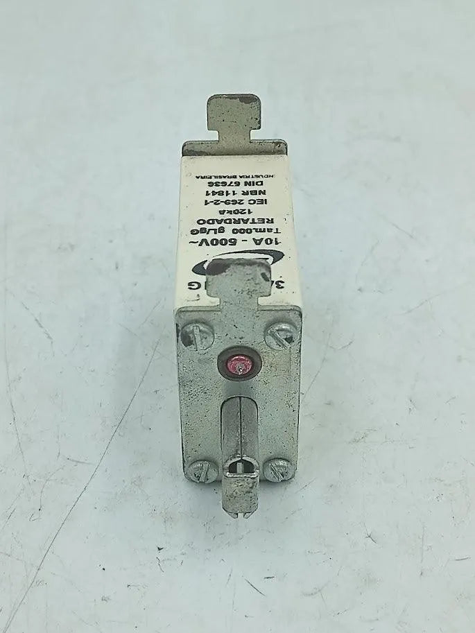 Fusível Retardado DCA 3AC1 811G 500V 10A 120kA - Cabo Eletro